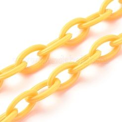 3 pièces 3 couleurs colliers de chaîne de câble en plastique abs personnalisés&nbsp;NJEW-JN03484-05