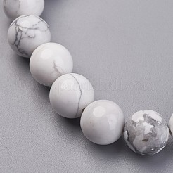 Естественно Howlite стрейч браслеты G-N0273-01