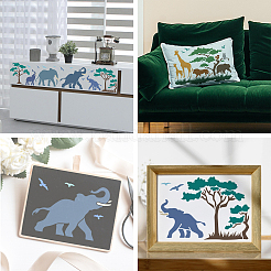 6 pz 6 stili pet scava fuori disegno pittura stencil&nbsp;DIY-WH0411-563