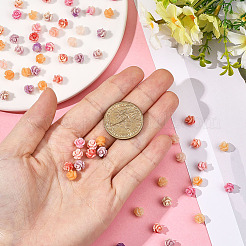 100 шт. 5-х цветные резные бусины из синтетического коралла&nbsp;CORA-SP0001-13