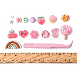 ABS-Kunststoff-Imitationsperlen & Polymer-Ton & Acryl- & Harz-Cabochon-Zubehörungssets&nbsp;DIY-FS0009-77