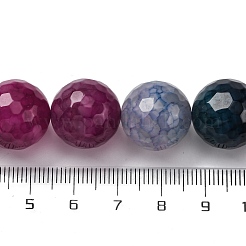 Brins de perles d'agate veines de dragon naturelles (teintes et chauffées)&nbsp;G-K390-A11-01