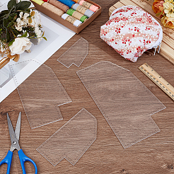 4 Stück Acryl-Taschenvorlagen in 4 Größen&nbsp;DIY-BC0017-30