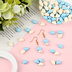 84 шт. 2-х цветные непрозрачные акриловые бусины&nbsp;FIND-SC0020-83A