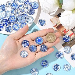 50 шт. печатных стеклянных кабошонов&nbsp;GGLA-YW0001-22