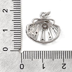Pendentifs avec zircon cubiques à micro-pavés en laiton&nbsp;KK-H092-02B-P