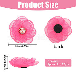 12 pièce d'accessoires décoratifs en polyester 6 couleurs&nbsp;DIY-CA0008-08A