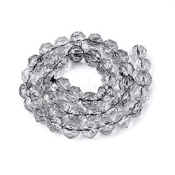 Fili di perline di vetro trasparenti screpolate&nbsp;GLAA-N063-10mm-02