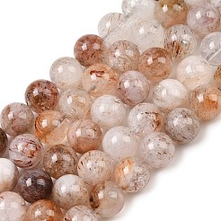 Нити бусин из рутилированного кварца из натурального черного золота&nbsp;G-P596-10mm-02