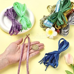 10 пара шнурков из полиэстера двух цветов&nbsp;AJEW-YW0002-11