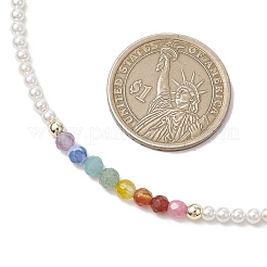 3 мм круглые бусины из драгоценных камней чакры и ракушек для женщин NJEW-JN05190