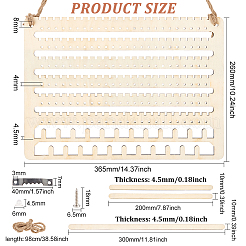 Настенный деревянный держатель для органайзера для ювелирных украшений EDIS-WH0021-26