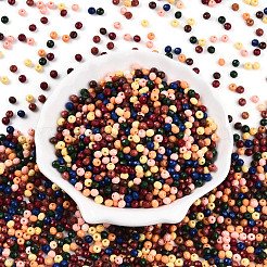 Непрозрачные цветные стеклянные бусины&nbsp;SEED-N007-19D