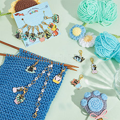 Наборы счетчиков цепочек для вязания рядов и маркеров для запирания петель HJEW-AB00509