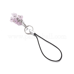 12 шт. прозрачные акриловые ремешки для мобильного телефона в виде цветка HJEW-JM03281