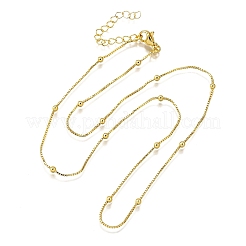 2.5 мм латунные круглые шариковые цепочки-цепочки NJEW-M108-38G