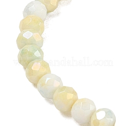 Женские эластичные браслеты из граненого стекла rondelle цвета ab&nbsp;BJEW-PH01821-02