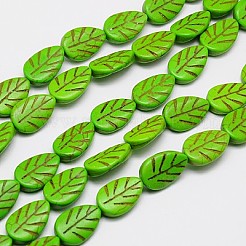 Синтетических нитей бирюзовые бусы&nbsp;TURQ-G116-19x22mm-12