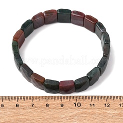 Pulseras elásticas unisex con cuentas de ágata india natural&nbsp;G-K303-02B