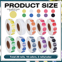 20 рулон самоклеящихся бумажных наклеек для подарков двух цветов&nbsp;DIY-GO0002-83