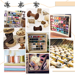 Деревянные пустые катушки&nbsp;WOOD-WH0034-03A