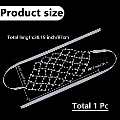 Эластичная повязка на голову из латунного АБС-пластика с жемчужными бусинами OHAR-WH20008-02S