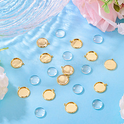 12 шт. латунная подвеска-кабошон&nbsp;KK-TA0003-10C