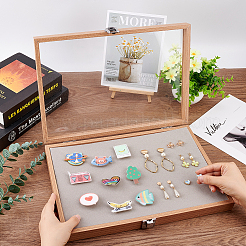 Деревянные презентационные коробки для хранения и демонстрации бейджей&nbsp;CON-WH0089-11A