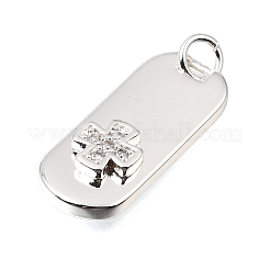 Pendentifs en laiton zircon cubique transparent&nbsp;CU-CBAEEA8-29S