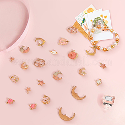 Encantos de esmalte de aleación 24pcs 12 estilos&nbsp;ENAM-BM0001-49