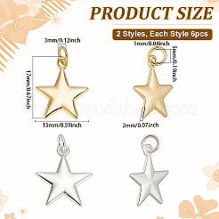 12шт 2 цвета латунные подвески&nbsp;KK-ME0001-58