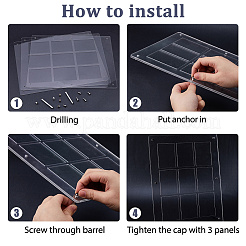 ПВХ настольные спортивные держатели для карточек&nbsp;AJEW-WH0248-918B