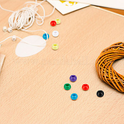 Набор для самостоятельного изготовления браслета из дерева с непрозрачными пластиковыми бусинами DIY-DR0001-73
