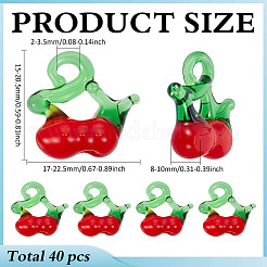 40шт подвески ручной работы лэмпворк&nbsp;LAMP-ME0001-22