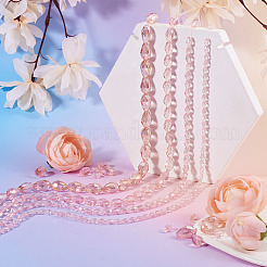 4 нить 4 стилей гальванические стеклянные бусины нити&nbsp;EGLA-TA0001-75C