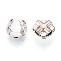 Плоская круглая вышивка стразами KK-N282-01C-P