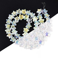 Стеклянные бусины с гальваническим покрытием &nbsp;EGLA-N020-01G