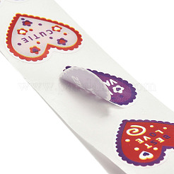 Тематика дня святого валентина бумажные наклейки с изображением сердца STIC-Q015-02A