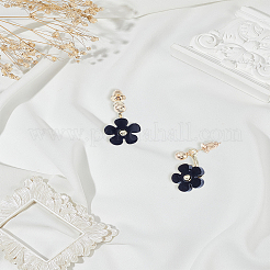 Серьги-гвоздики из сплава с цветком для женщин&nbsp;EJEW-LP0003-98