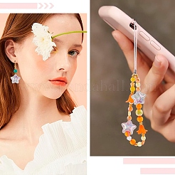 30 шт. 3-цветные прозрачные акриловые бусины с УФ-покрытием&nbsp;PACR-YW0001-59