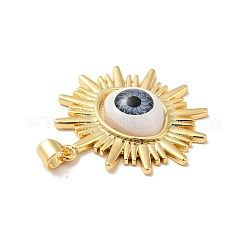 Латунные подвески из смолы от сглаза RESI-E026-02G-M