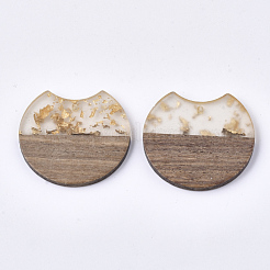 Pendentifs en bois de résine et de noyer&nbsp;RESI-T023-11H