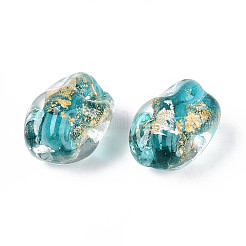 Ручной работы золотые и серебряные шарики фольги стекла FOIL-N030-02E