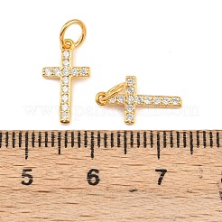 925 подвеска-крест из стерлингового серебра с прозрачными кубическими цирконами&nbsp;STER-A049-06G