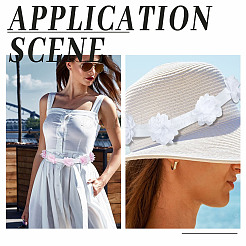 9~10 ярд 2-х цветной 3D органзы для цветочной отделки FIND-GF0004-50