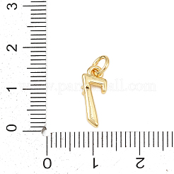 Latón micro pavimenta claro cubic zirconia encantos&nbsp;KK-P339-27G-07