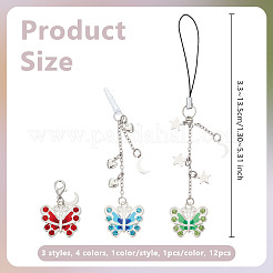 Пластиковые мобильные ремни и мобильные пылезащитные заглушки и комплекты подвесных украшений&nbsp;HJEW-OC00043