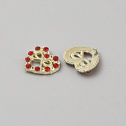 Herz mit Schleife Legierung Glas Cabochons&nbsp;LS-MRMJ-WH0202-012C-G