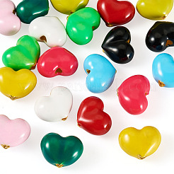 20 Stück 10 Farben Messing-Emaille-Perlen&nbsp;KK-TA0008-47