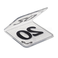 (дефектная распродажа: 1~50 недостающая цифра)акриловый табличка с номером стола AJEW-XCP0003-13